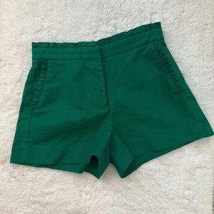 JCrew Linen Ruffle Edged Shorts